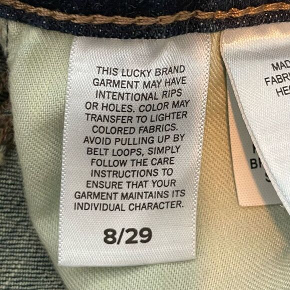Lucky Brand Bridgette Skinny High Rise Jeans Blue Distressed Denim 8 / 29 - Picture 6 of 8